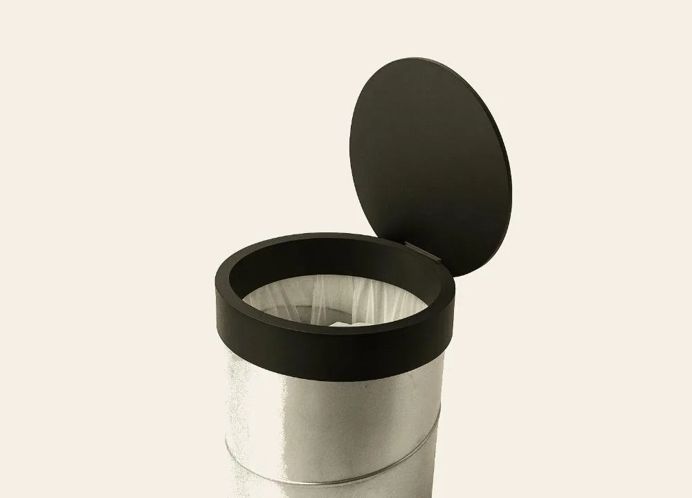 Mülleimer aus Wickelfalz & 3D-Druck